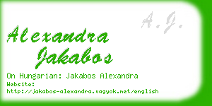 alexandra jakabos business card